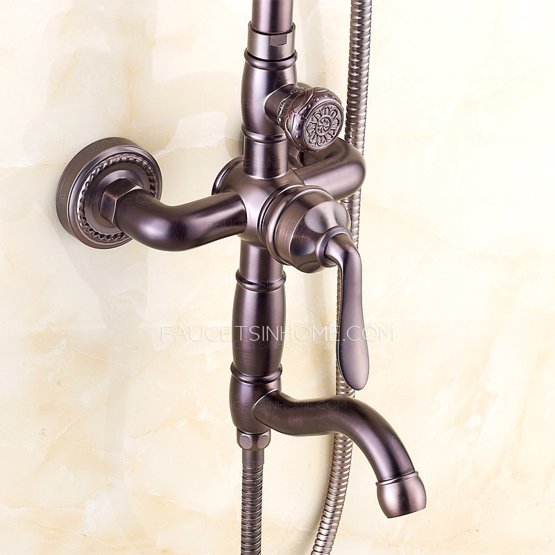 Antique Purple Oil Rubbed Bronze Exposed Shower Faucets