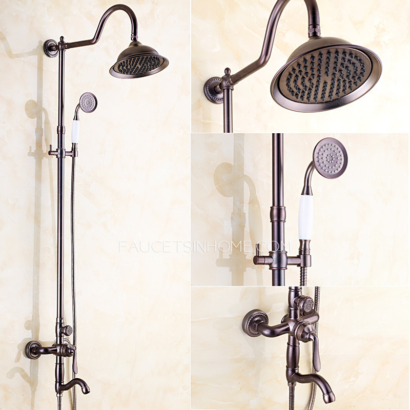 Antique Purple Oil Rubbed Bronze Exposed Shower Faucets