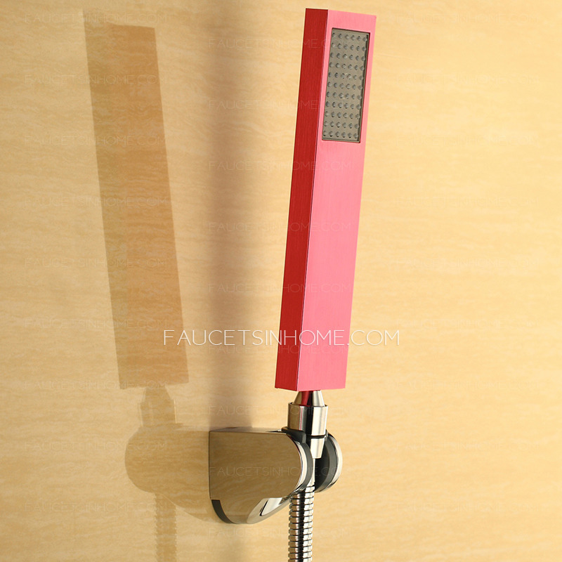 Contemporary Pink Painting Single Handle Hand Held Shower Faucets