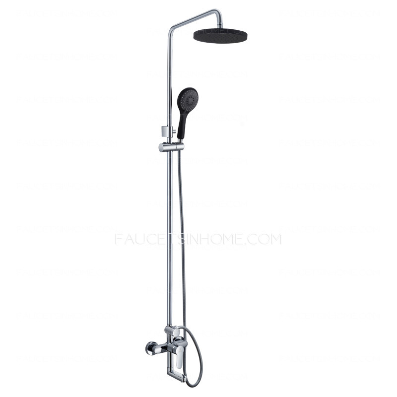 Good Exposed Brass Black Shower Faucet With Hand Shower