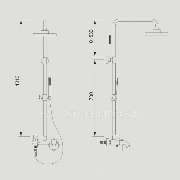 Modern Brass Brushed Nickel Outside Shower Heads And Faucets