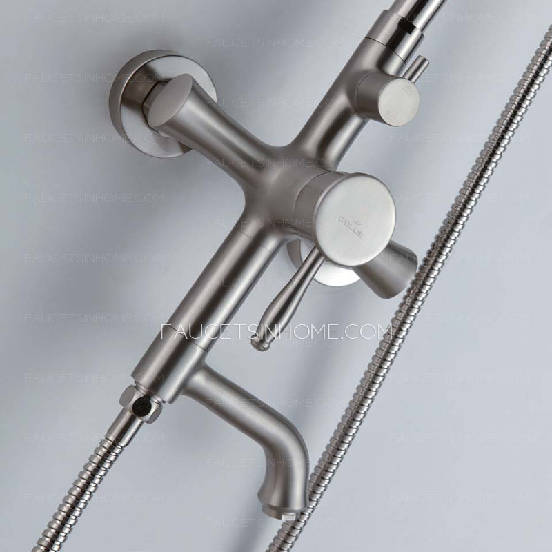 Classical Brass Nickel Brushed Bathroom Shower Faucets