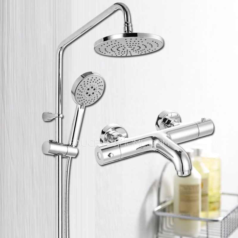 Designer Stainless Steel Thermostatic Bathroom Shower Faucets
