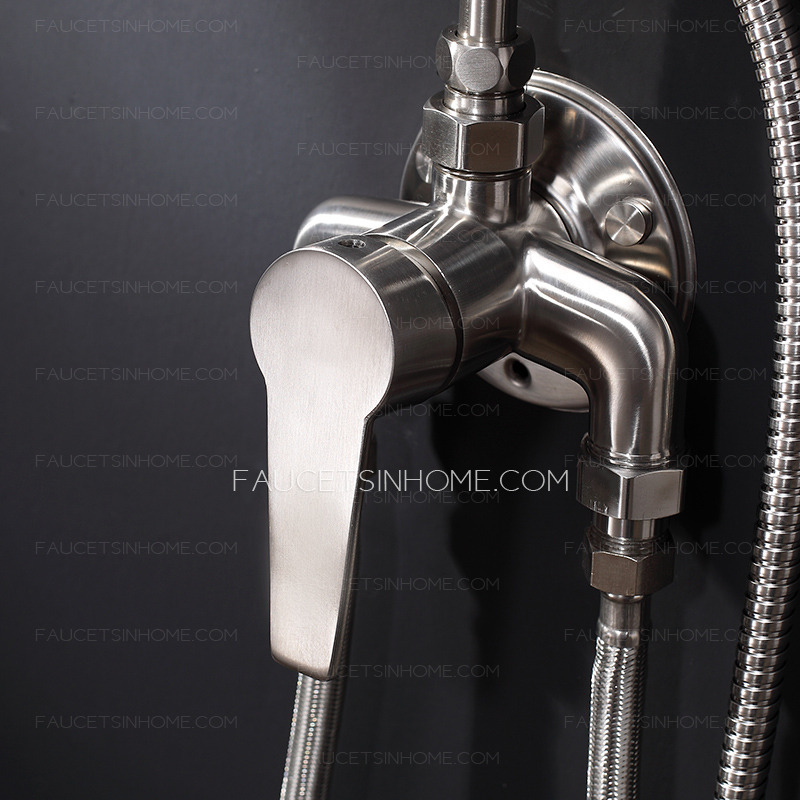 Simple Stainless Steel Bathroom Tub And Shower Faucets