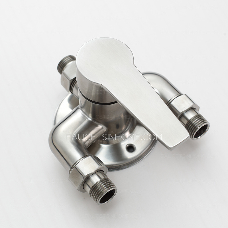 Simple Stainless Steel Bathroom Tub And Shower Faucets