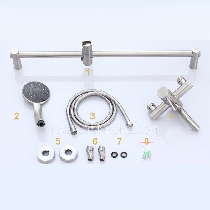 Modern Stainless Steel Exposed Shower And Bath Faucets