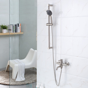 Modern Stainless Steel Exposed Shower And Bath Faucets