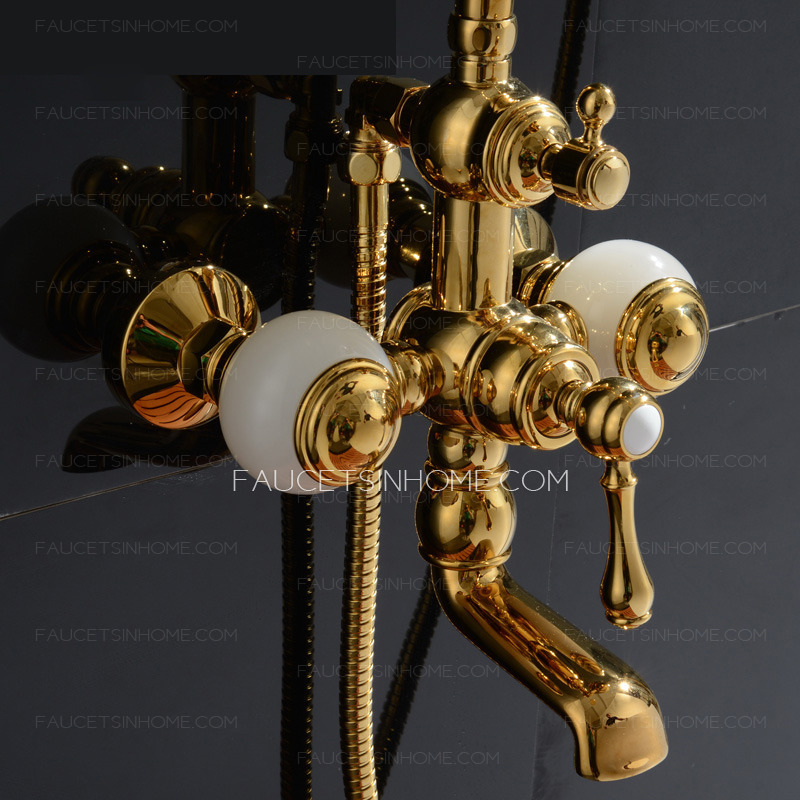 Luxury Brass Jade Outdoor Bathroom Shower Heads And Faucets