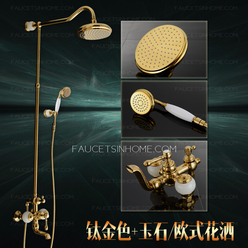 Luxury Brass Jade Outdoor Bathroom Shower Heads And Faucets