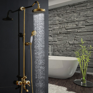 Luxury Brass Jade Outdoor Bathroom Shower Heads And Faucets