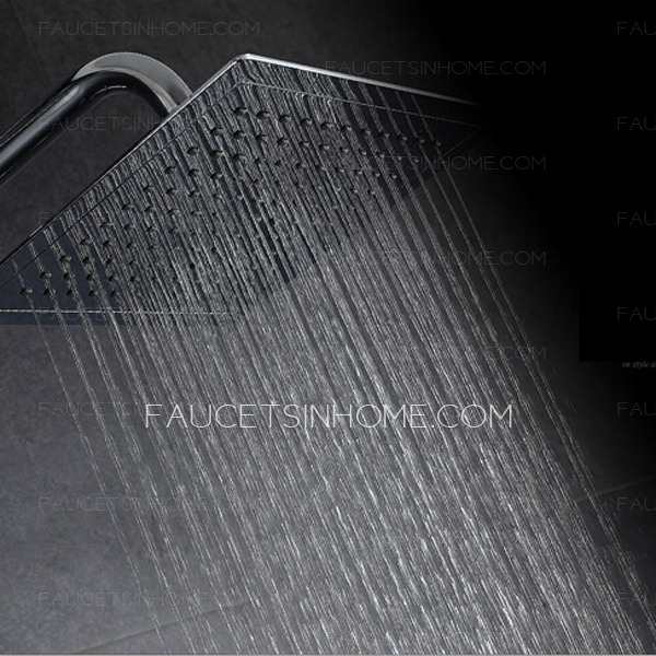 Modern Thermostatic Square Top And Hand Shower Faucets