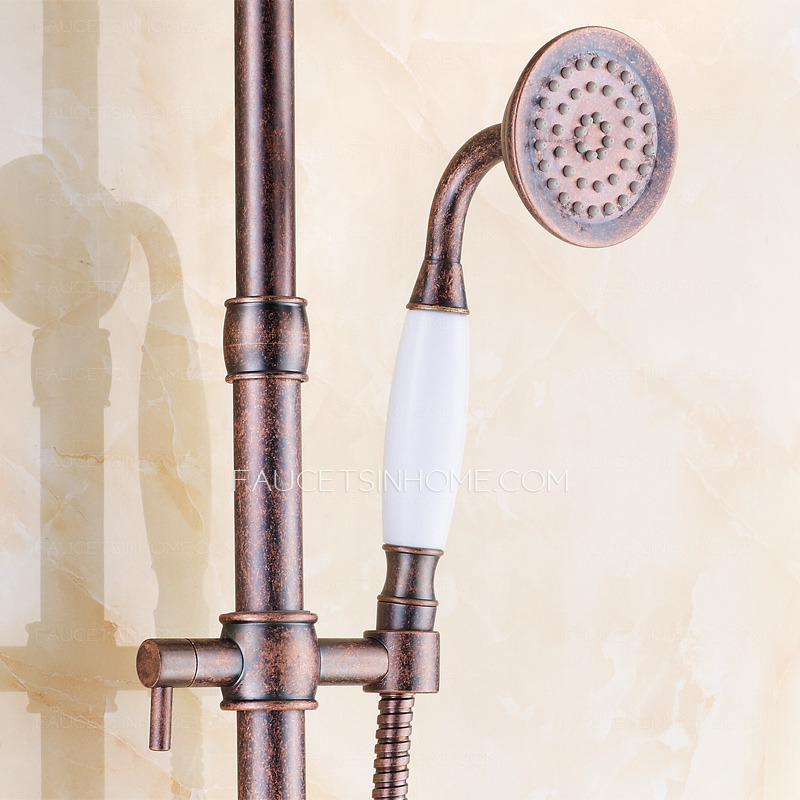 European Style Antique Copper Outside Shower Faucets System