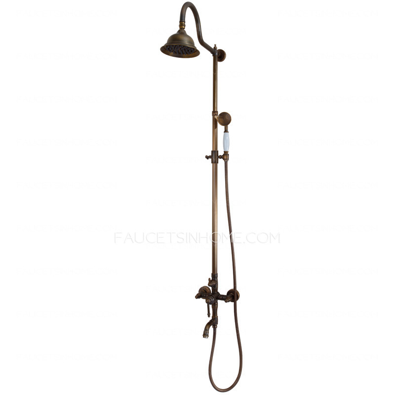 Quality Antique Bronze S-Shaped Bathroom Shower Faucets System