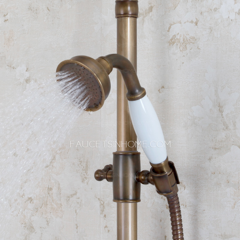 Quality Antique Bronze S-Shaped Bathroom Shower Faucets System