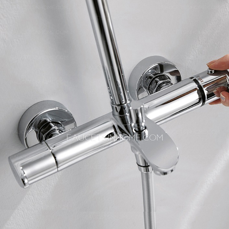Quality Brass Bathroom Thermostatic Outdoor Shower Faucets