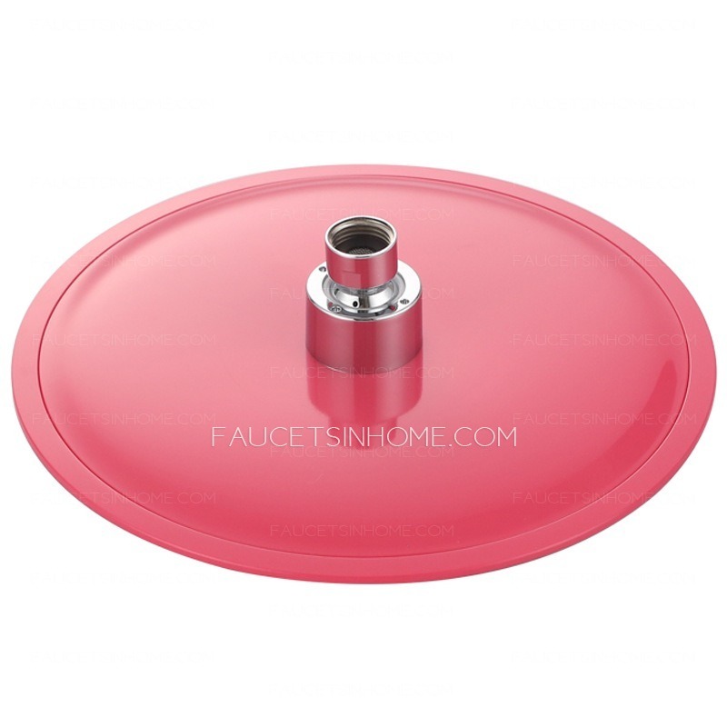 Fashion Thermostatic Pink Top Shower And Hand Shower Faucets