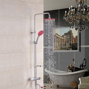 Fashion Thermostatic Pink Top Shower And Hand Shower Faucets