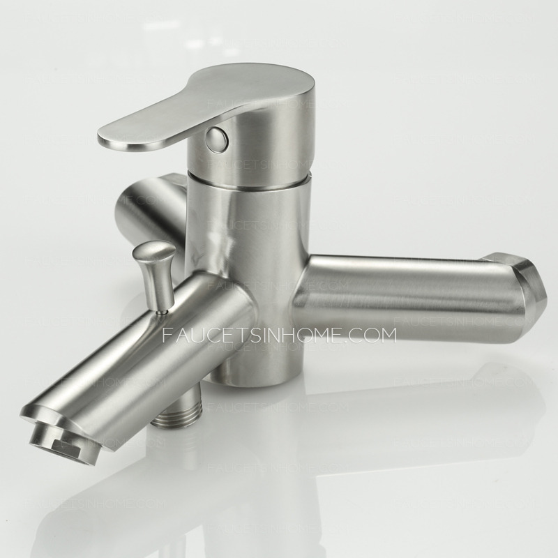 Simple Stainless Steel Tub Hand Shower Faucets Only