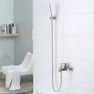 Simple Wall Mount Stainless Steel Bathroom Tub Shower Faucets