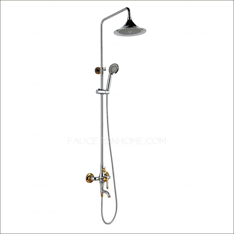 Chic Stainless Steel Gold Designer Shower Faucets System