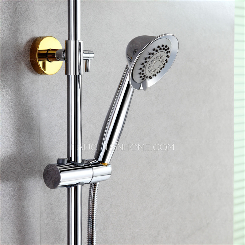 Chic Stainless Steel Gold Designer Shower Faucets System