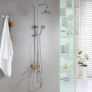 Chic Stainless Steel Gold Designer Shower Faucets System