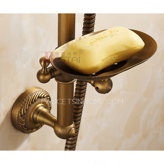 Discount Antique Brass Exposed Tub And Shower Faucets System