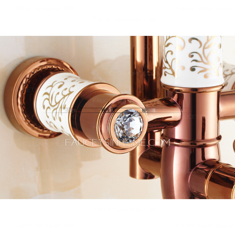 New Arrival Rose Gold Top And Shower Faucets System