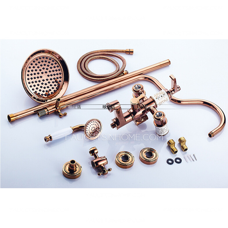 New Arrival Rose Gold Top And Shower Faucets System