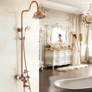 New Arrival Rose Gold Top And Shower Faucets System