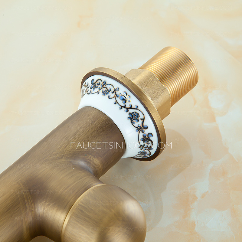 Designer High Arc Antique Brass Ceramic Kitchen Faucets