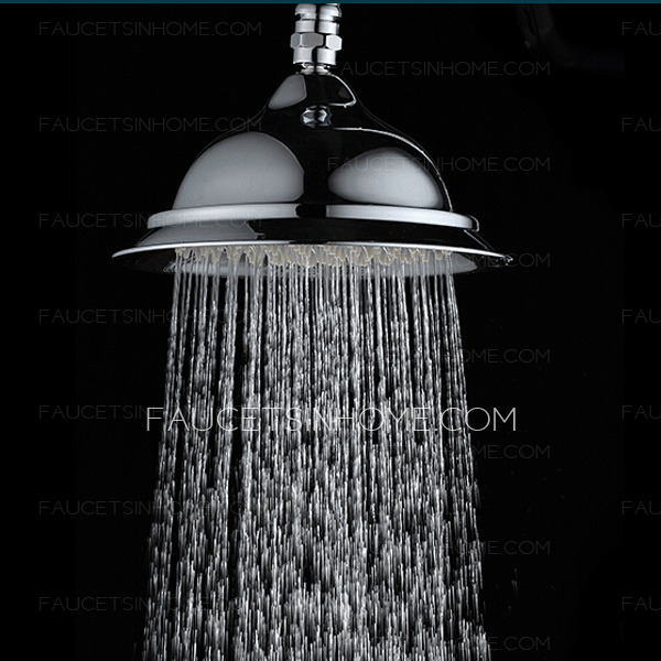 Advanced Silver Brass Crystal Handle Bathroom Shower Faucets