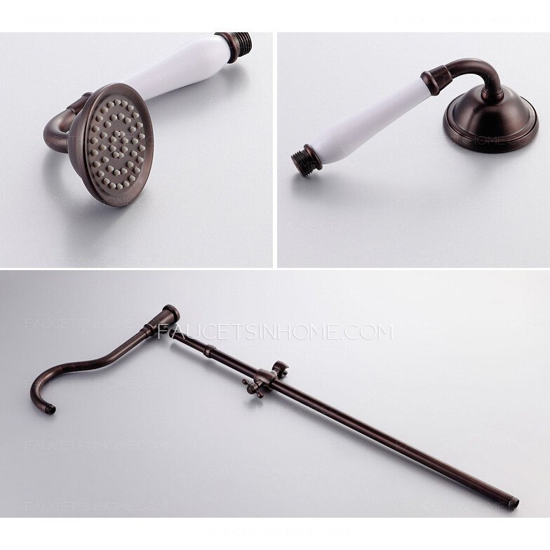 Luxury Cross Handle Oil Rubbed Bronze Outdoor Shower Faucets