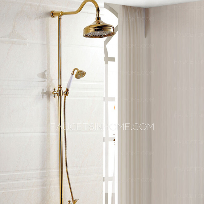 Peerless Gold Brass Bathroom Outside Shower Heads And Faucets