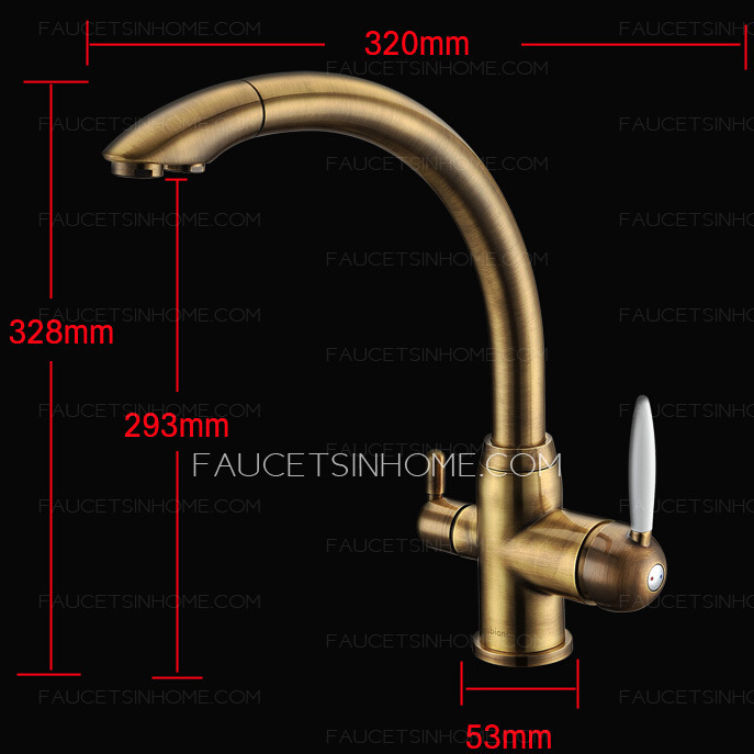 Professional Two Handle Drinking/Common Bronze Kitchen Faucets