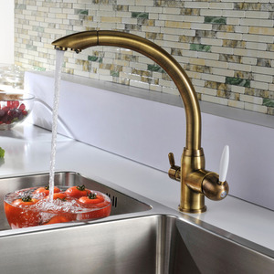 Professional Two Handle Drinking/Common Bronze Kitchen Faucets