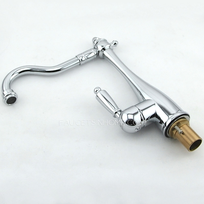 Best Rated Brass Single Hole Rotate Vintage Kitchen Faucets