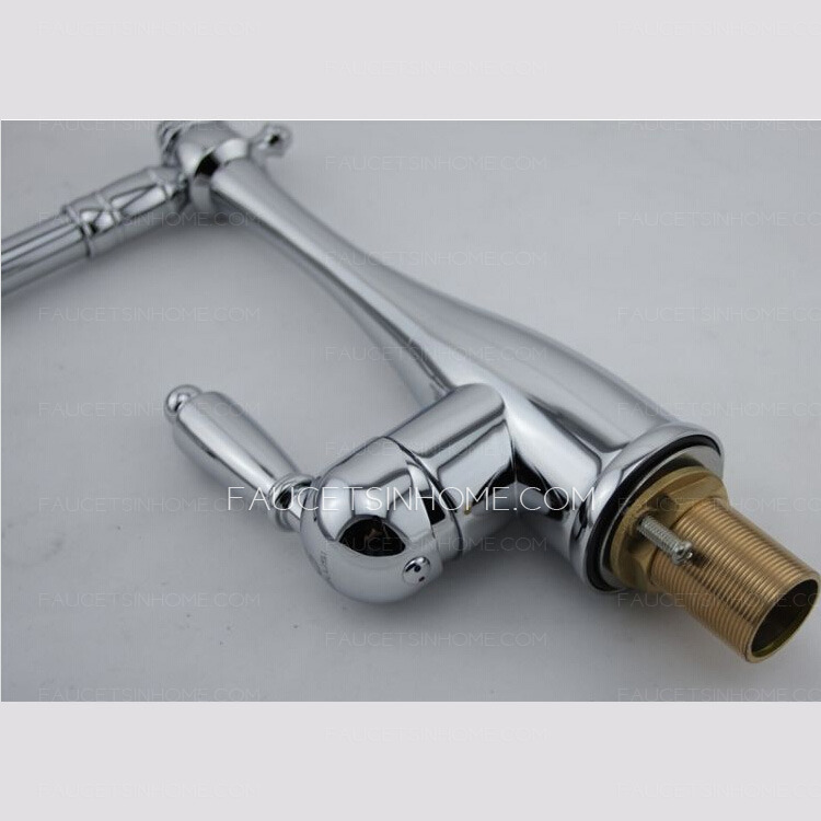 Best Rated Brass Single Hole Rotate Vintage Kitchen Faucets