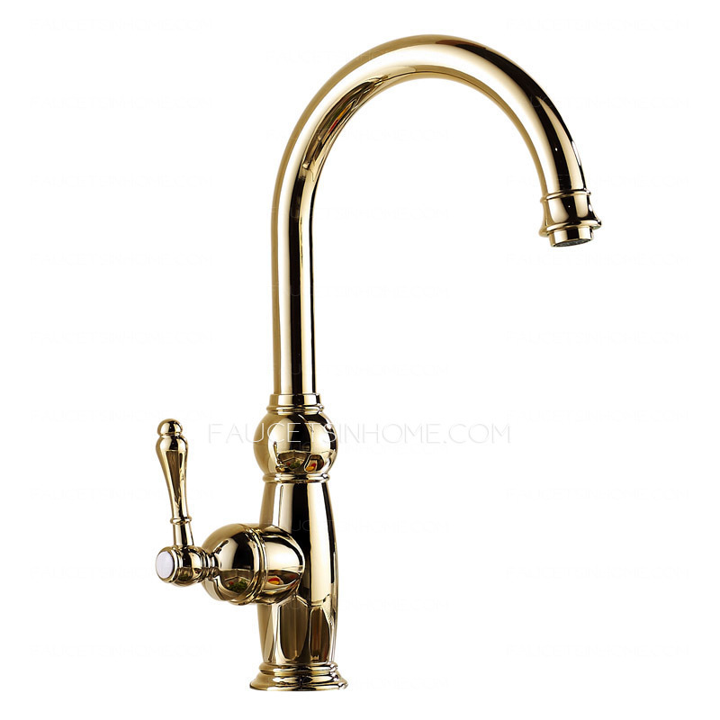 Classical Golden Rotate 360 Brass Kitchen Sink Faucets