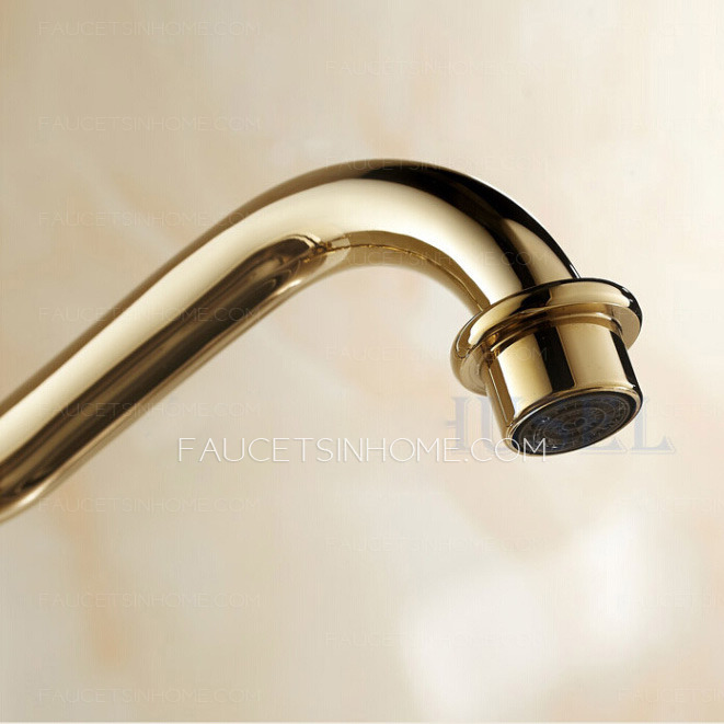 Antique Golden Rotate European Style Brass Kitchen Faucets