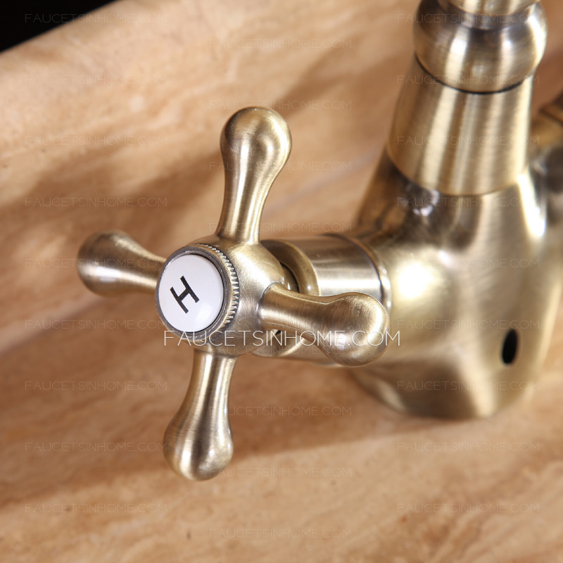 Quality Antique Bronze Kitchen Sink Faucets 2 Handles