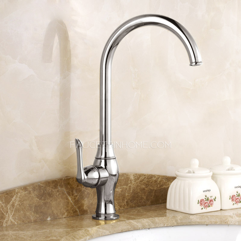 Designer Brass Chrome Old Kitchen Sink Faucets One Hole