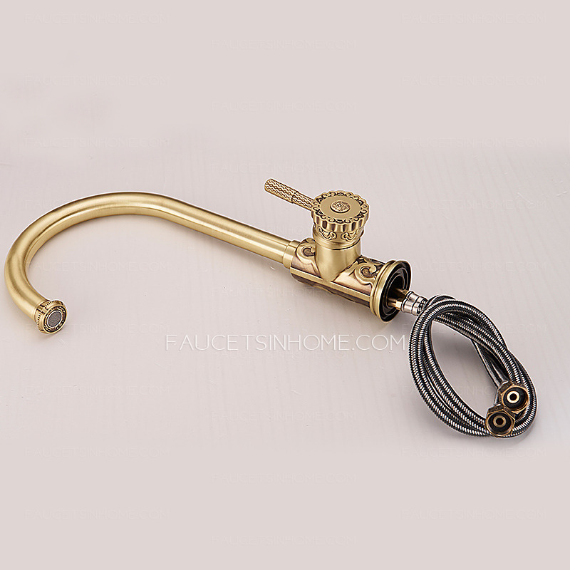 Expensive Bronze Carved Kitchen Sink Faucets Vessel Mount