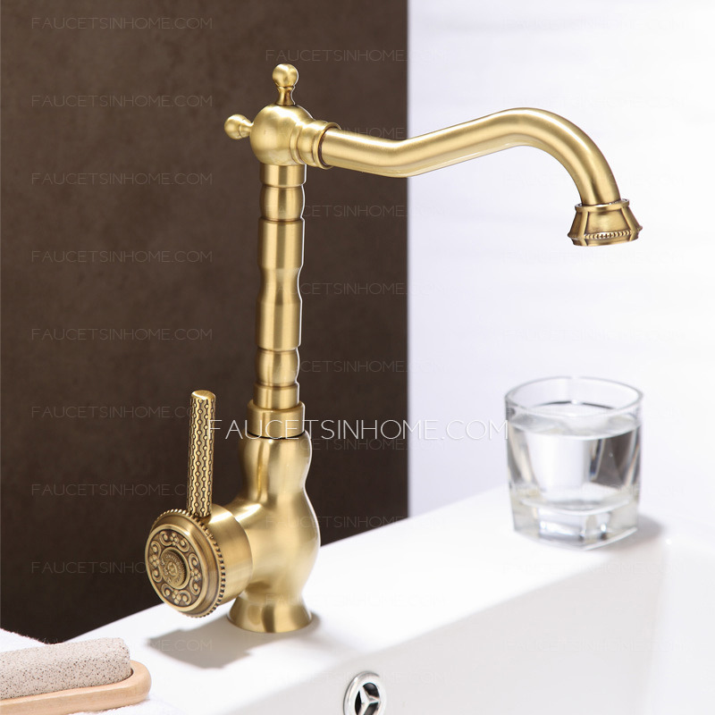 New Arrival Rotate Brass Antique Bronze Kitchen Sink Faucets