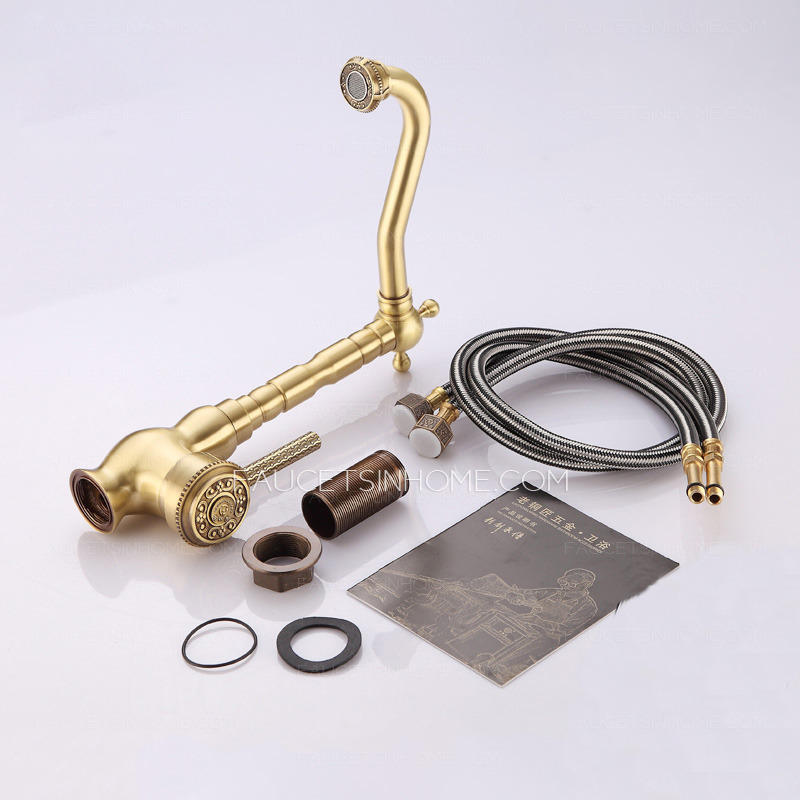 New Arrival Rotate Brass Antique Bronze Kitchen Sink Faucets