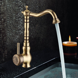 New Arrival Rotate Brass Antique Bronze Kitchen Sink Faucets