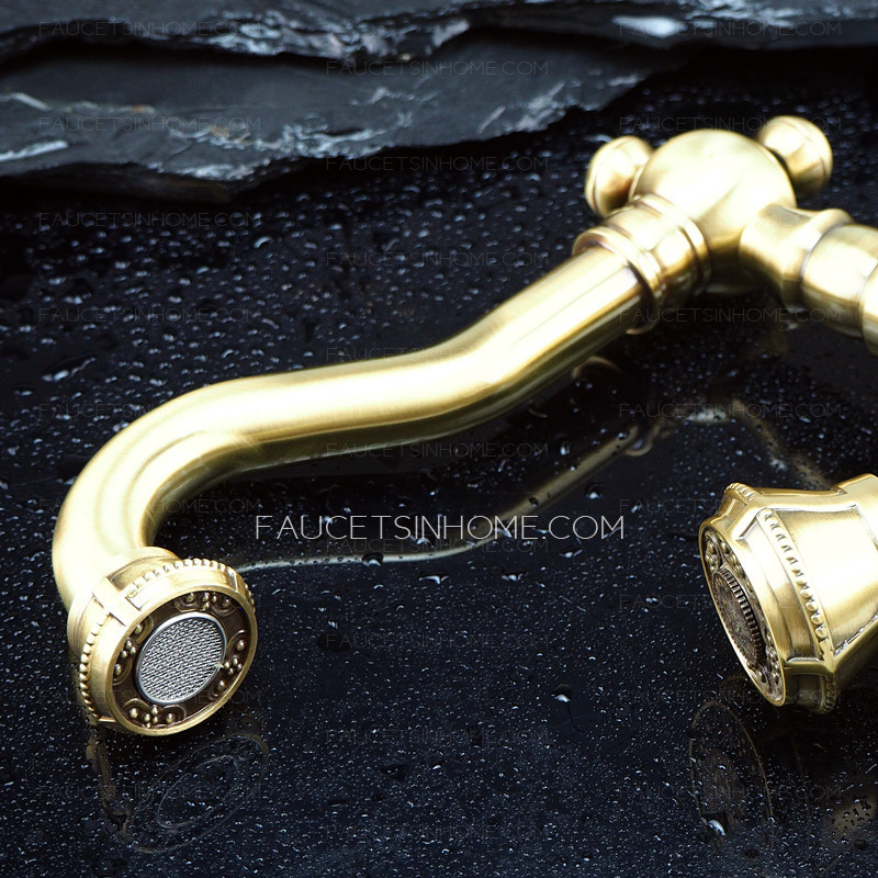Heightening Antique Bronze 2 Handle Kitchen Sink Faucets