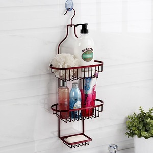 Discount Iron Double Bathroom Metal Shelves Wall Mount