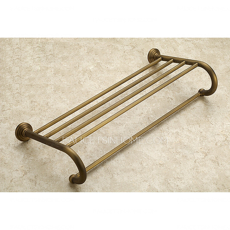 Affordable Antique Brass Brushed Wall Mounted Bathroom Shelves