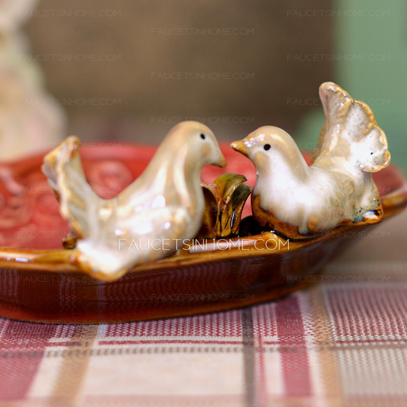 Fairy Lovely Bird Decorative Ceramic Soap Dishes
